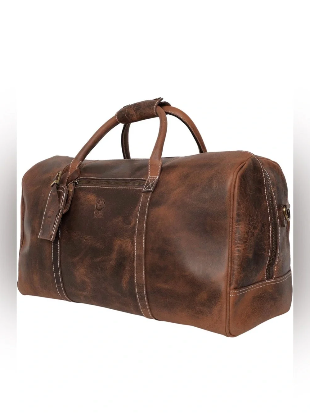 💼Rustic Town Full Grain Buffalo Leather Weekender Duffle Travel Bag🧳💼 - Picture 10 of 15